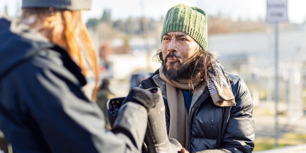 Homeless man search + rescue